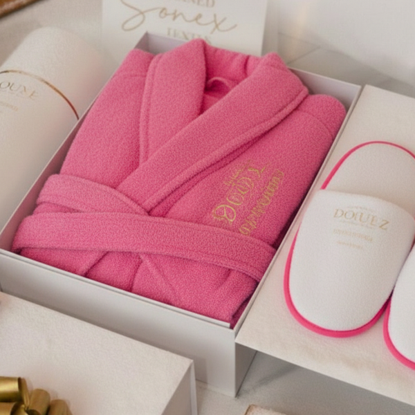 Elite Comfort Unisex Spa Bath Robe - Pink - ECU03