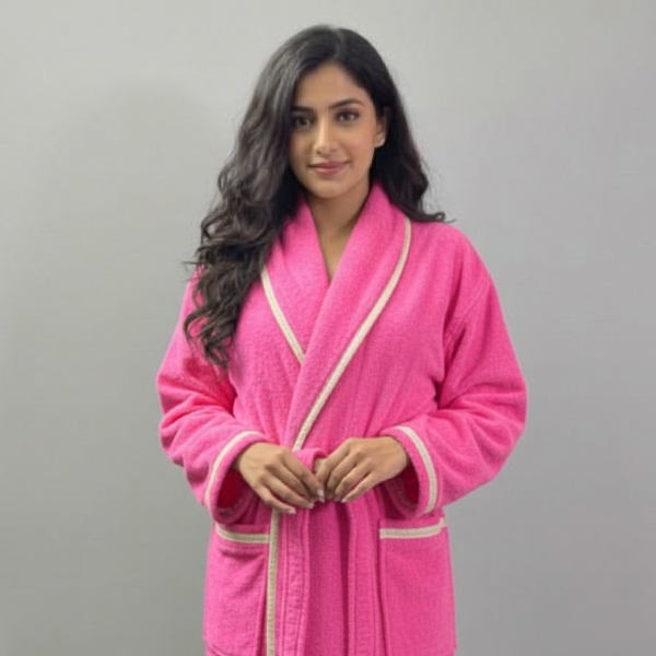 Elite Comfort Unisex Spa Bath Robe - Pink - ECU03