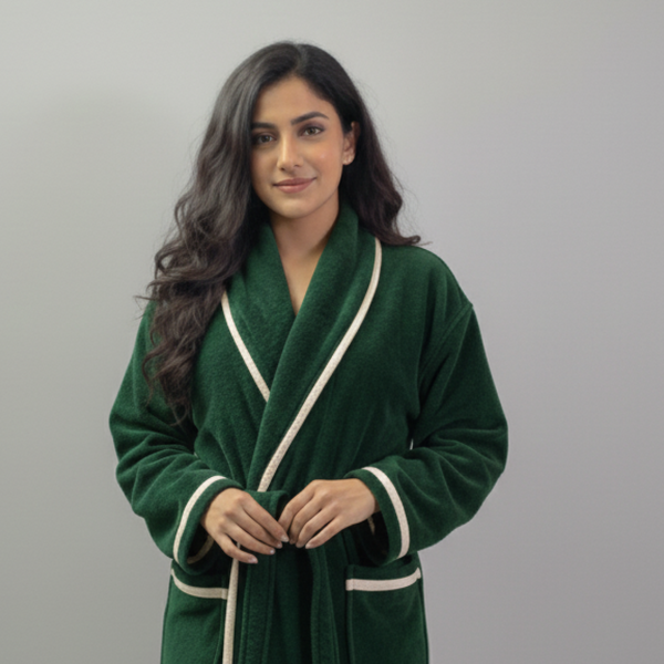 Elite Comfort Unisex Spa Bath Robe - Green - ECU04