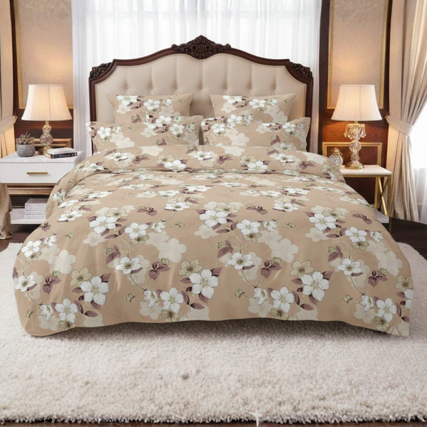 Opulent Pure Cotton Printed Bed Sheet -  King - 3pcs - OPC13