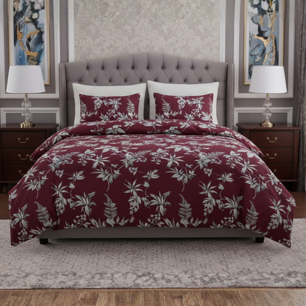 Opulent Pure Cotton Printed Bed Sheet -  King - 3pcs - OPC17