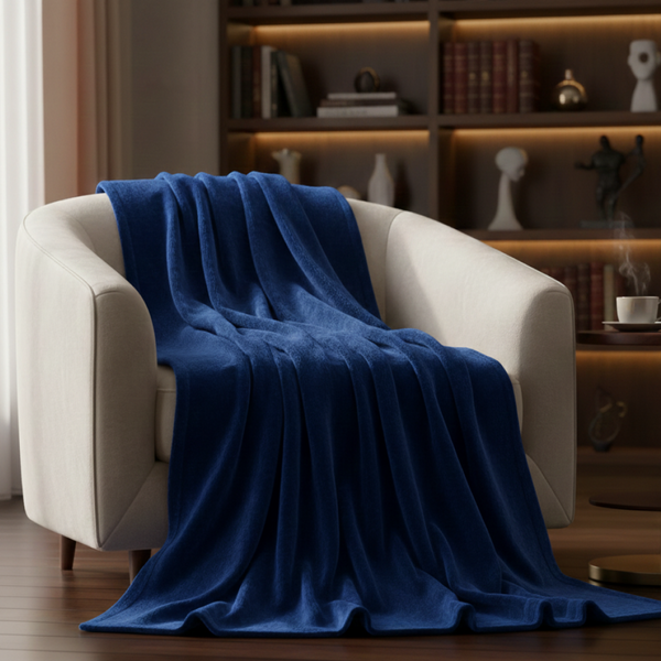 Supreme Cozy Plush Fleece Blanket - King - Navy - CPF01