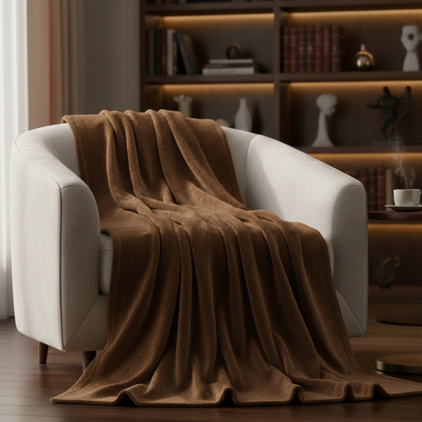 Supreme Cozy Plush Fleece Blanket - King - Brown - CPF03