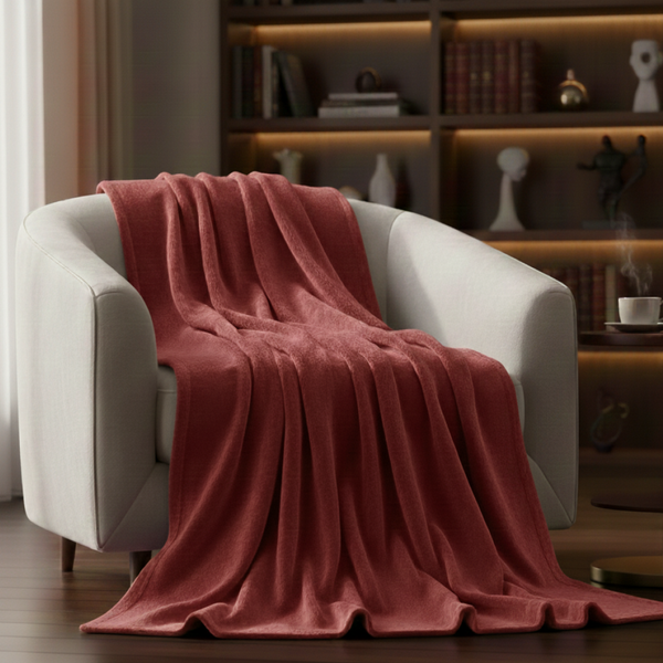Supreme Cozy Plush Fleece Blanket - King - Burgundy - CPF06