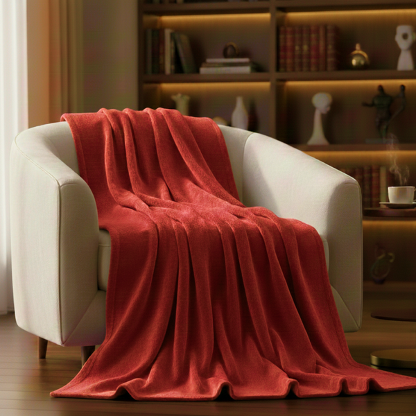 Supreme Cozy Plush Fleece Blanket - King - Red - CPF08