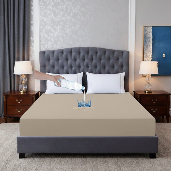 Essential Waterproof Mattress Protector - Beige - EWM04
