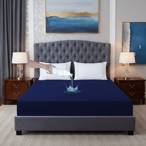 Essential Waterproof Mattress Protector - Navy - EWM06